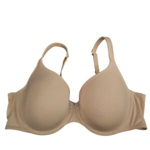 Cacique Lightly Lined T Shirt Bra Sz 42D Cream Underwire WL235